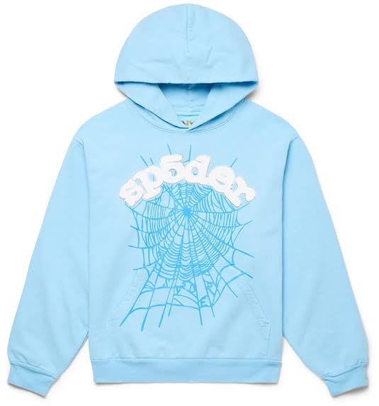 Sp5der blue righstone hoodie