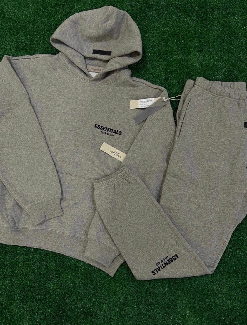 DARK OATMEAL CUFFED SET